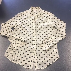 JOE FRESH polka dot blouse